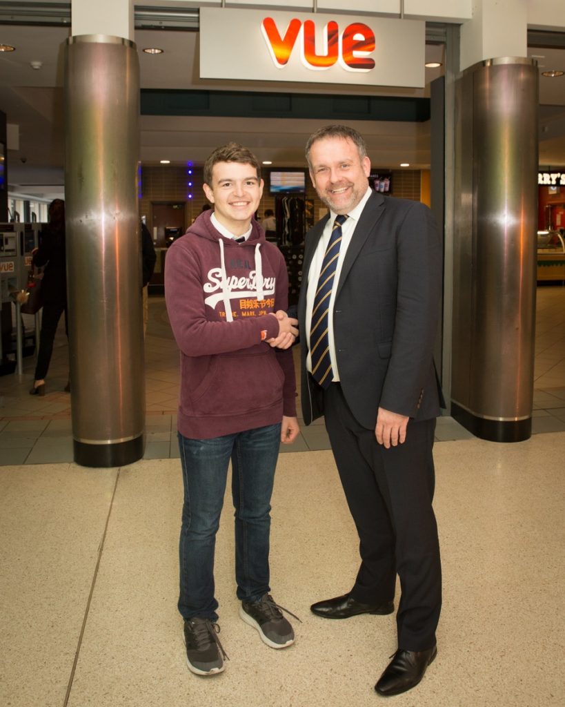 Head of Motion Picture reviews Max Martin with Centre Manager John O'Shea